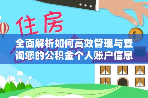 怀柔全面解析如何高效管理与查询您的公积金个人账户信息